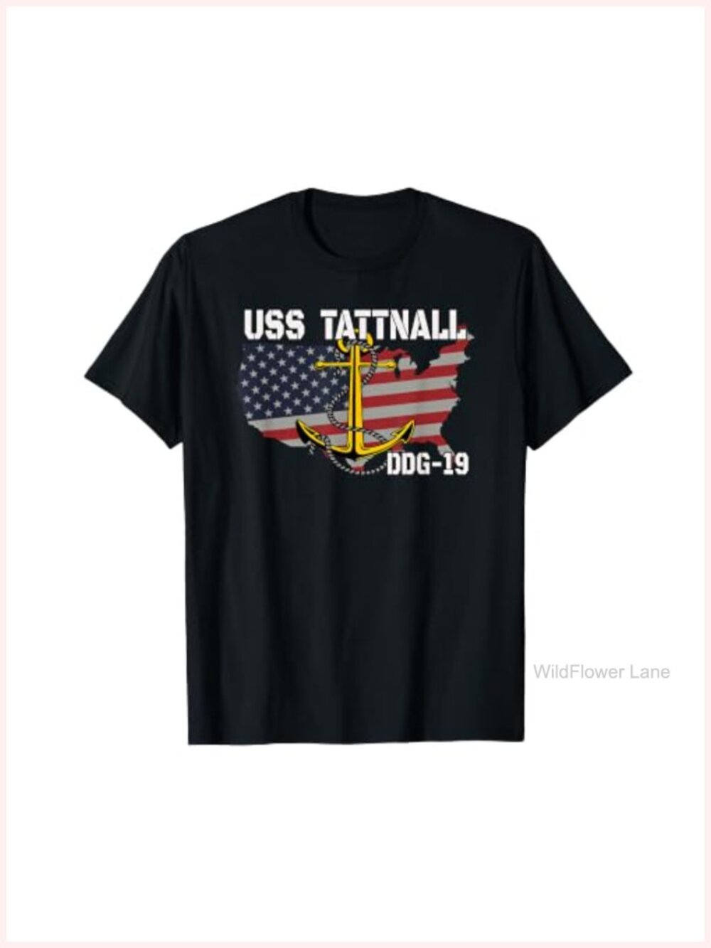 USS Tattnall DDG-19 Destroyer Veteran T-Shirt Patriotic Dad Gift Tee